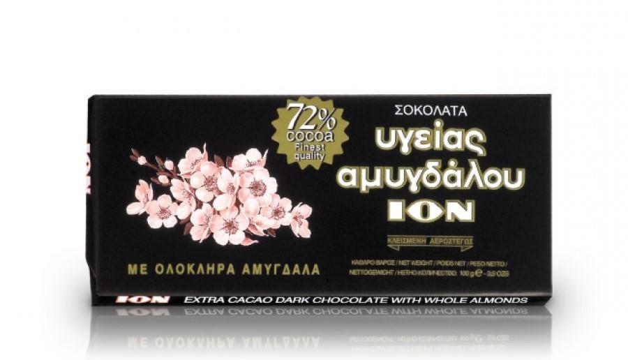 Σοκολάτα Υγείας Αμυγδάλου με 72% κακάο ΙΟΝ (100g)