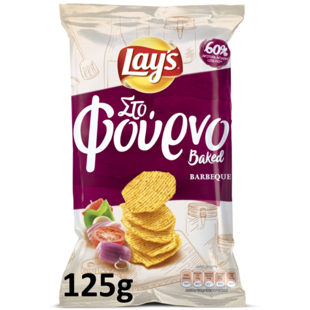 Πατατάκια Ψημένα στο Φούρνο Μπάρμπεκιου Lays (125 g)