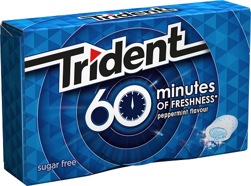 Τσίχλες Μέντα 60 minutes Trident (20g)