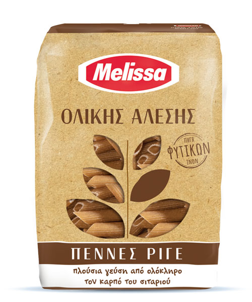 Πέννες Ριγέ Ολικής Άλεσης Melissa (500 g)