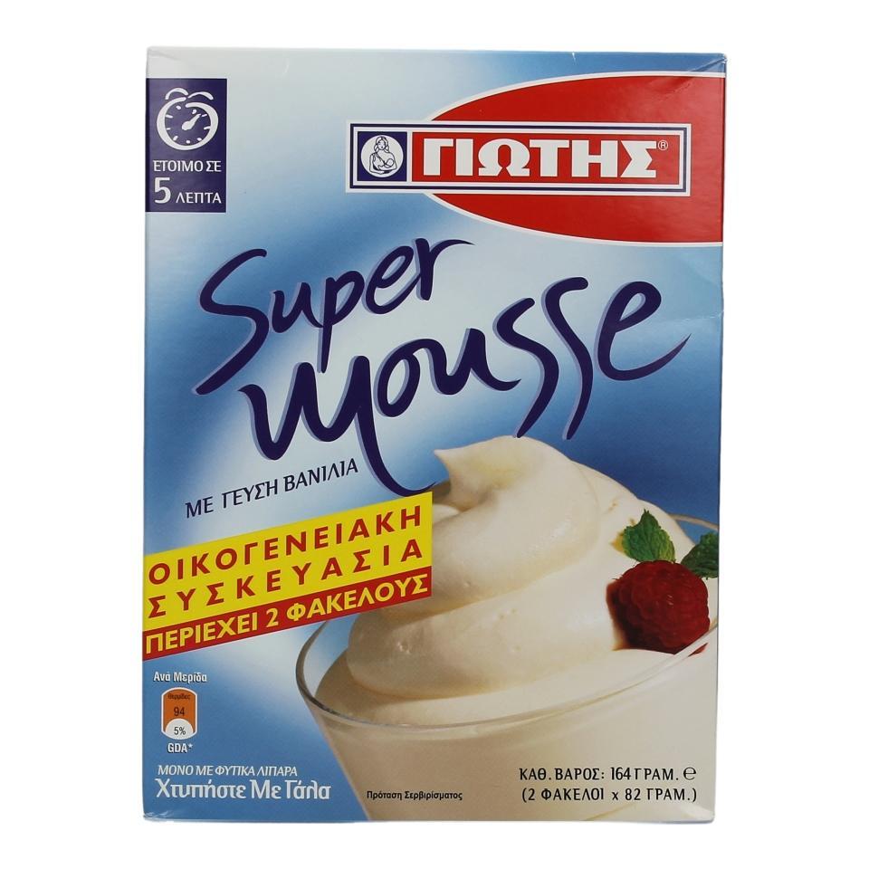 Μείγμα Super Mousse Βανίλια Οικογενειακή Συσκευασία Γιώτης (164 g)
