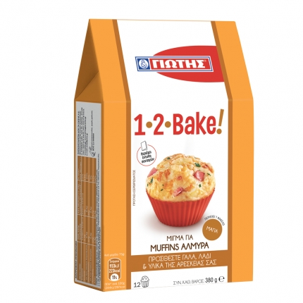 Μείγμα για Αλμυρά Muffins 1-2-Bake Γιώτης (380g)