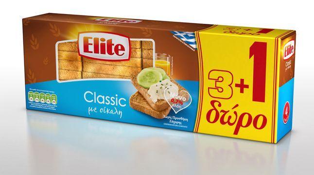 Φρυγανιές Σίκαλης 7% Αλάτι Elite (360g) 3+1 δώρο