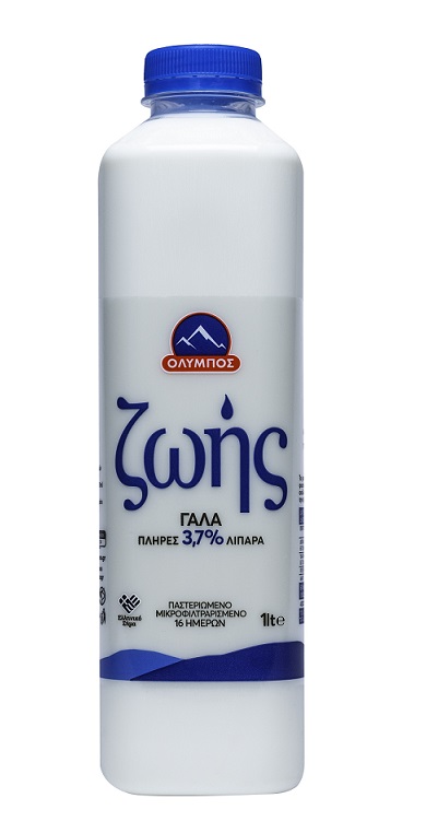 Γάλα ‘Ζωής’ Πλήρες 3,7% λιπαρά Όλυμπος (1.0 lt)