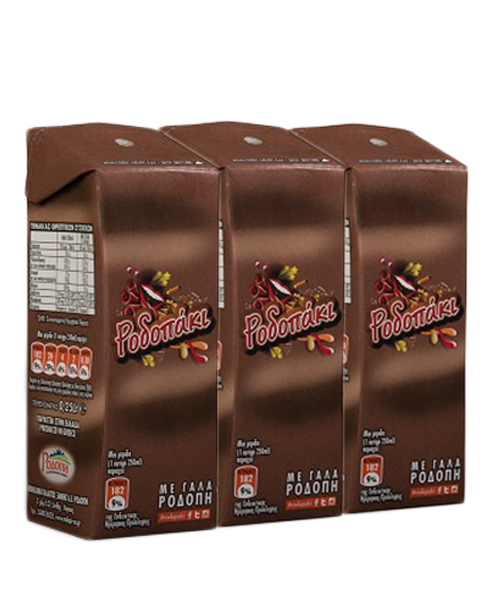 Γάλα με κακάο Ροδοπάκι -0,50€ Ροδόπη (3x250ml)