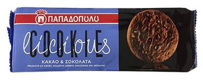 Μπισκότα με Κομμάτια Σοκολάτας Και Κακάο Cookielicious Παπαδοπούλου (180 g)