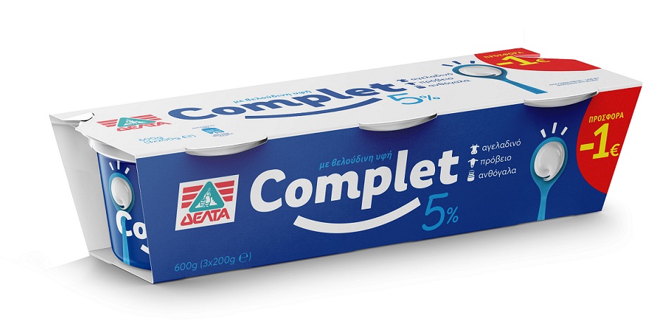 Γιαούρτι Στραγγιστό Complet Πλήρες -1€ Δέλτα (3×200 g)