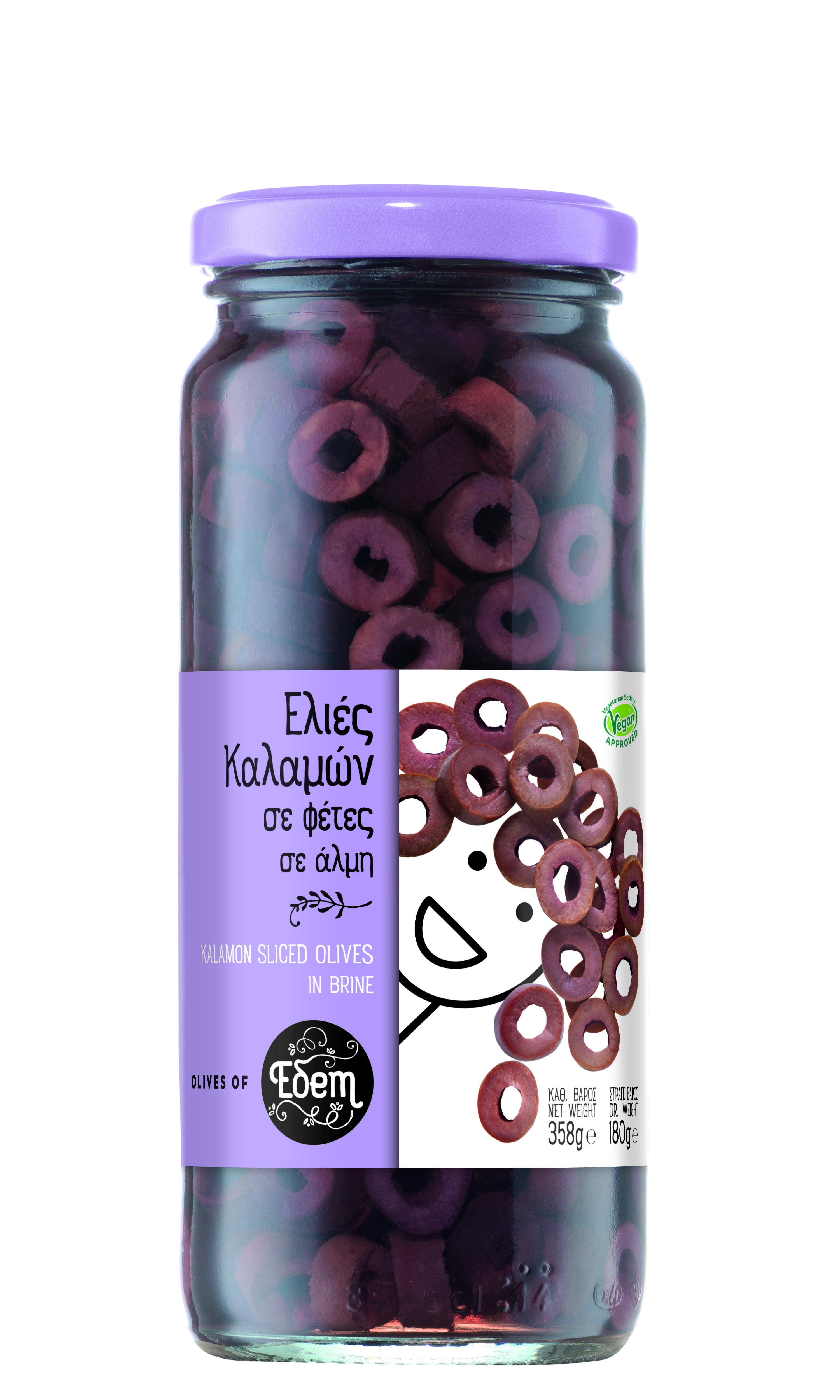 Ελιές Καλαμών σε Άλμη Φέτες Εδέμ (358 g)