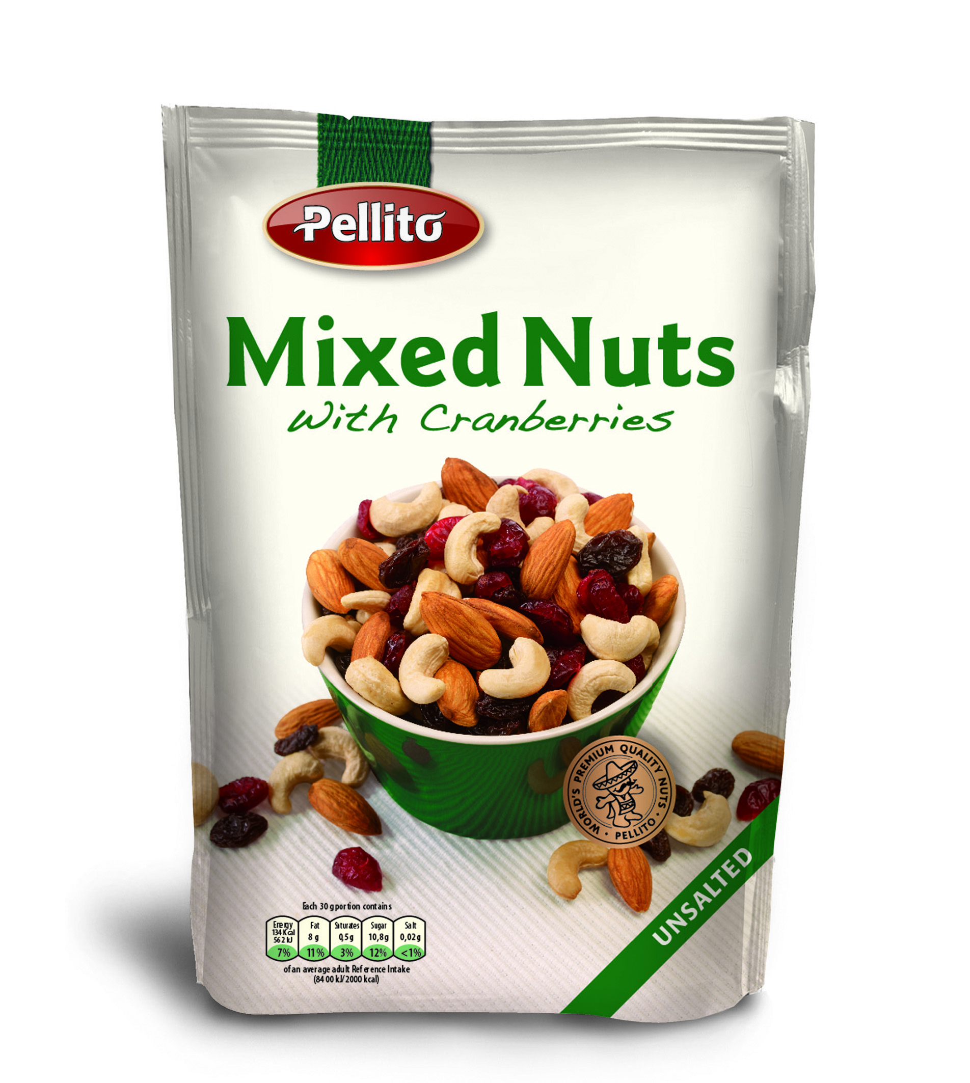 Pellito Ανάμεικτοι Ξηροί Καρποί & Cranberries Pellito (150g)