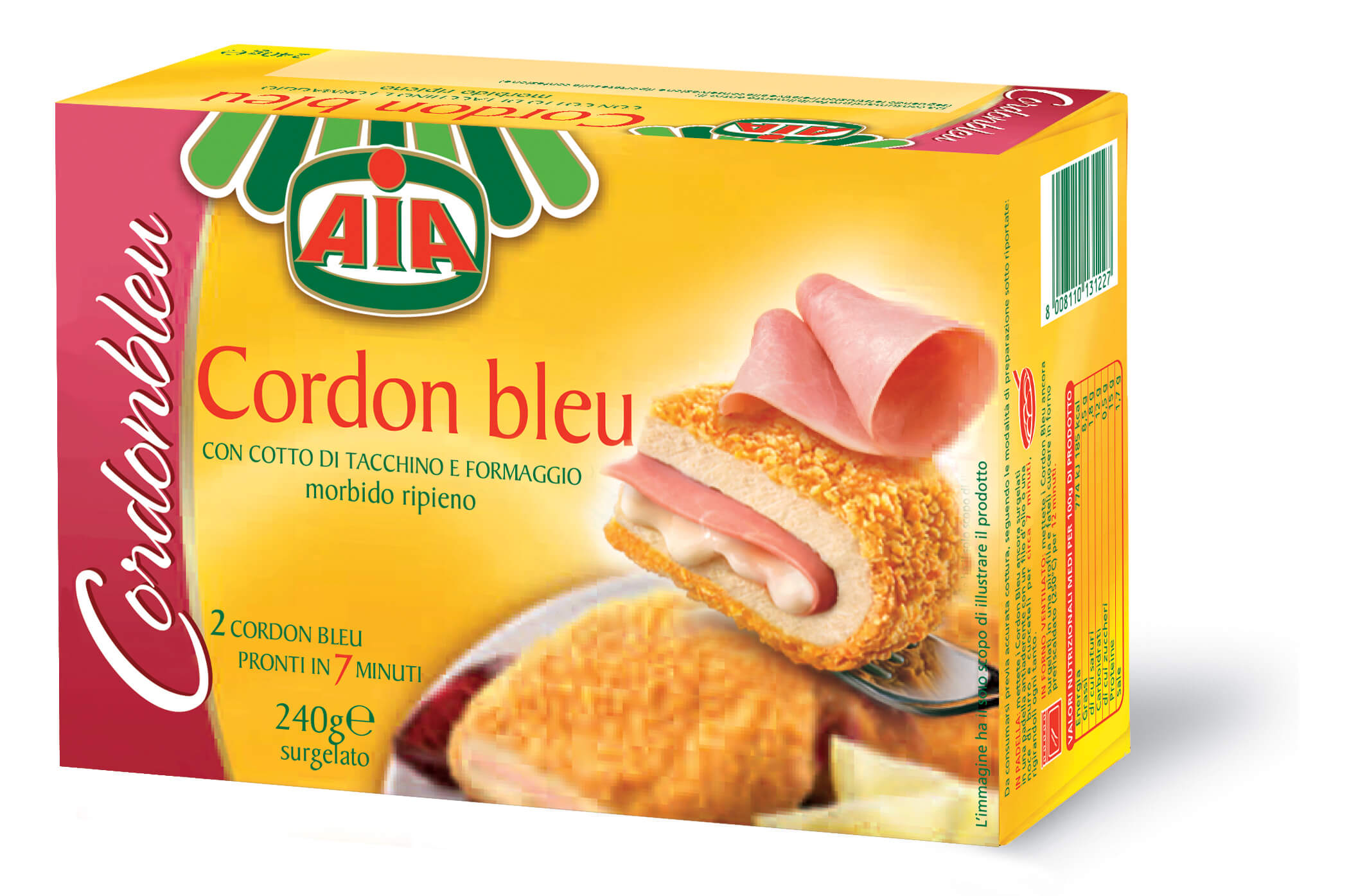 Cordon bleu κοτόπουλου πανέ κατεψυγμένα ΑΙΑ (240g)