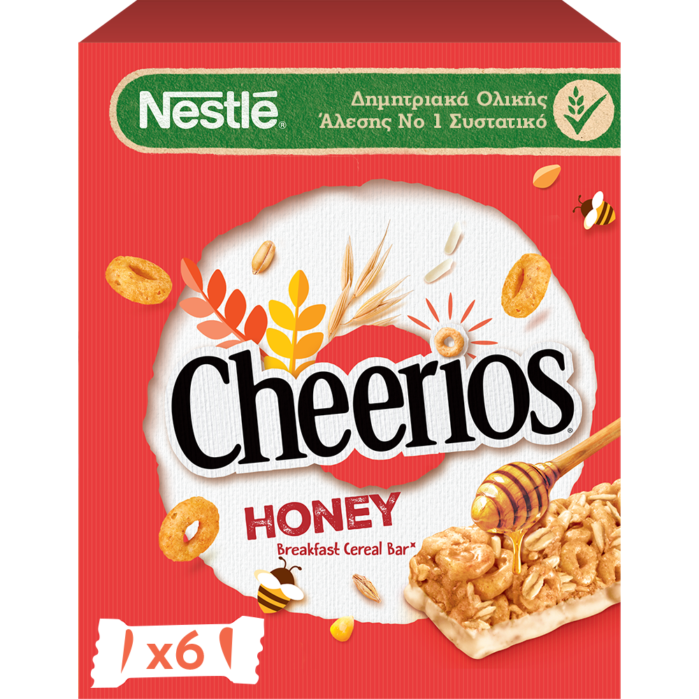 Μπάρες Δημητριακών Πρωινού Honey Cheerios Nestle (6x22g)