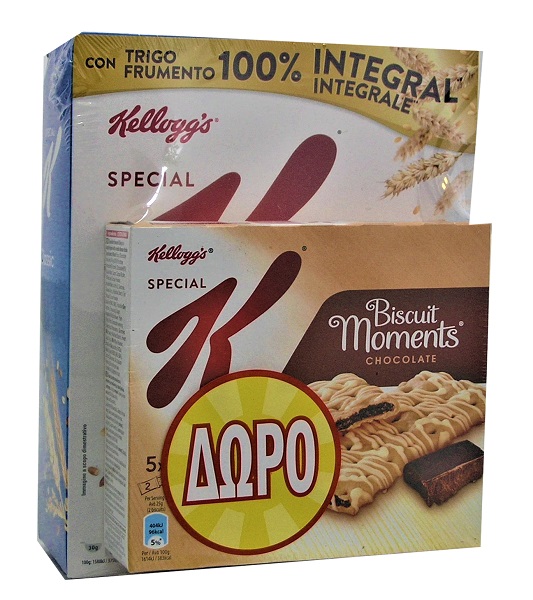 Δημητριακά Special K Kellogg’s (375g) + Μπισκότα Special K Σοκολάτα Kellogg’s (5x25g) 1+1 Δώρο
