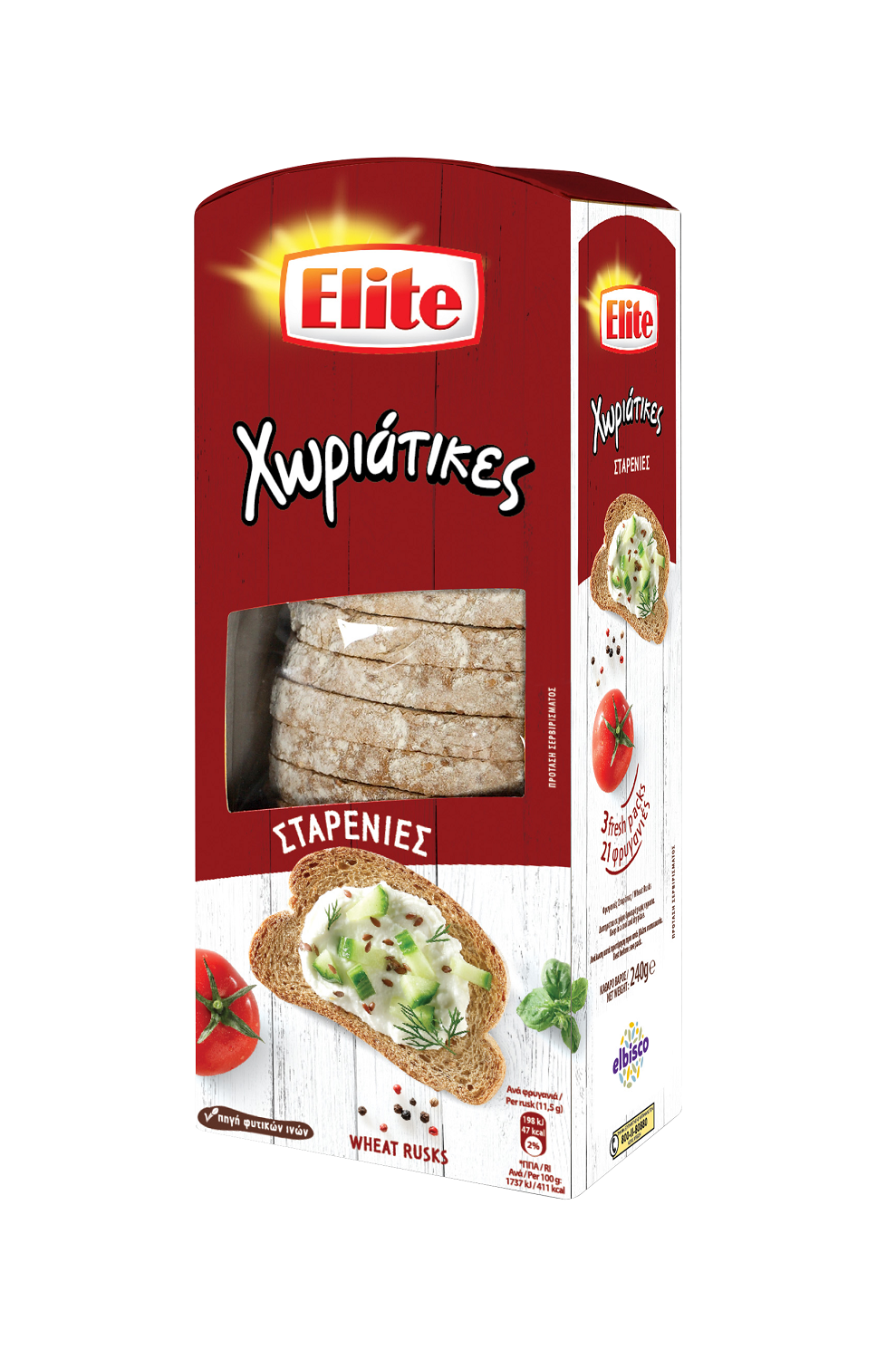 Φρυγανιές Χωριάτικες Σταρένιες Elite (240g)