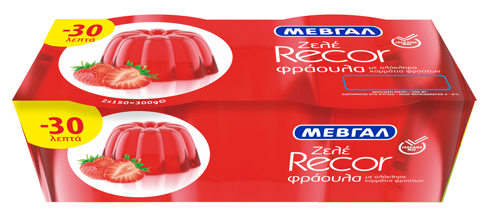 Ζελέ Recor φράουλα Μεβγάλ (2 x150 g) -0,30€