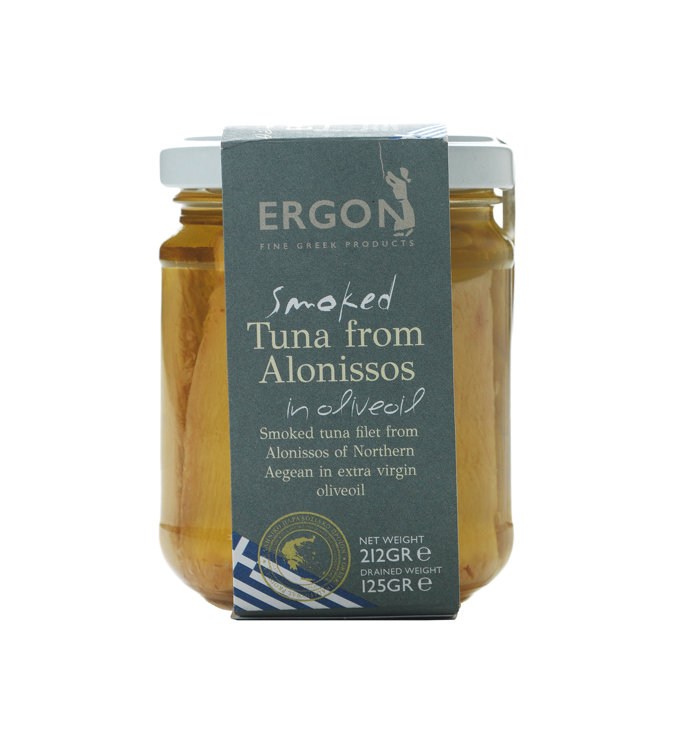 Καπνιστός Τόνος Αλοννήσου σε Ελαιόλαδο ERGON (212g)
