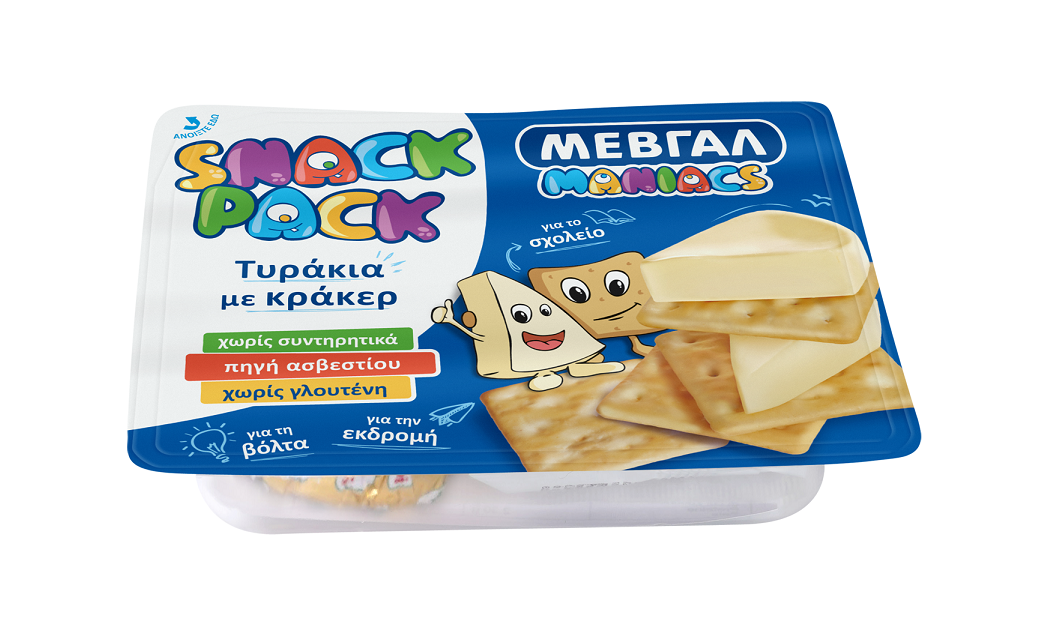 Τυράκια με κράκερ Snack Pack Maniacs Μεβγάλ (51,5g)