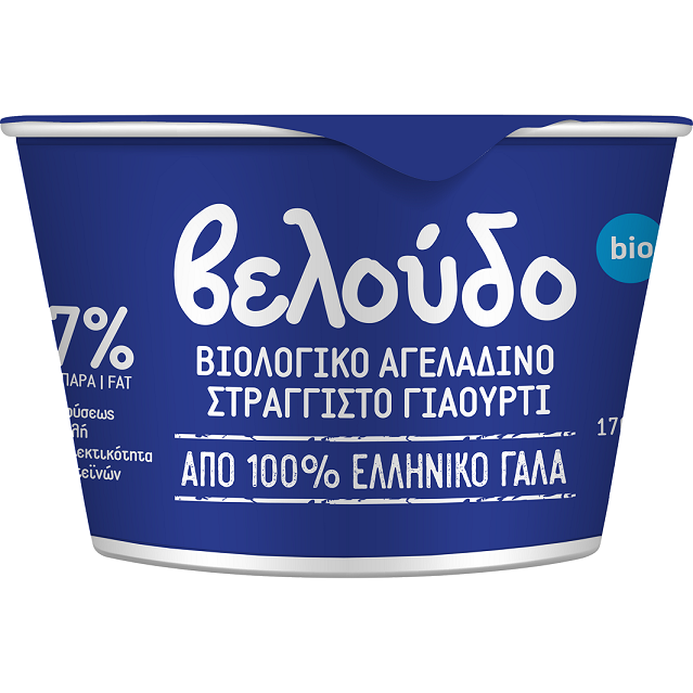 Βιολογικό Αγελαδινό Στραγγιστό Γιαούρτι Βελούδο (170 g)