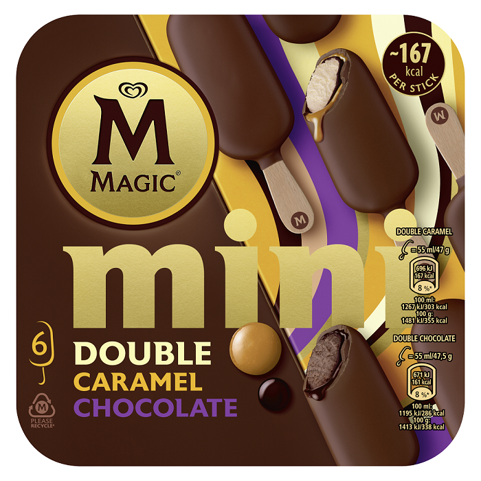 Ελαϊς-Unilever Hellas Α.Ε. Παγωτό Mini Double Chocolate Caramel Magic (6X55 ml)