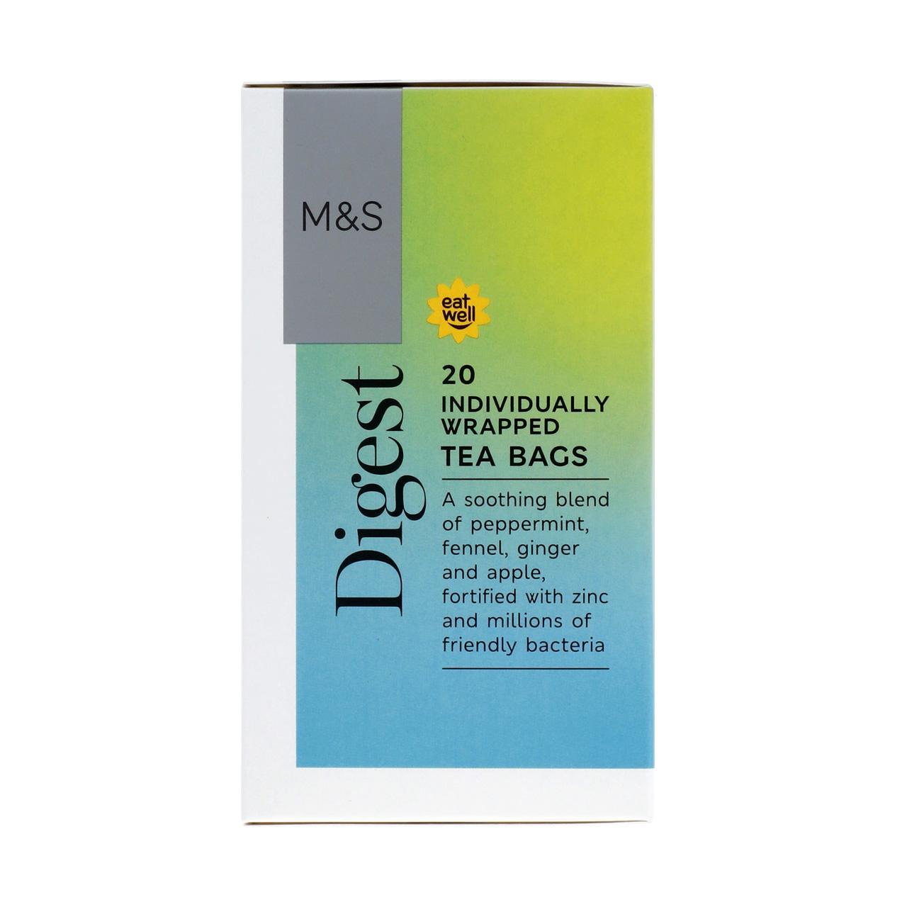 Marks & Spencer 20 φακελάκια τσαγιού με μέντα, μάραθο και τζίντζερ Marks & Spencer (40g)