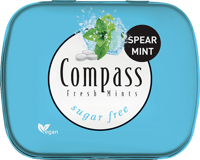 Καπνόπολις Καραμέλες με Γεύση Δυόσμο Sugarfree Fresh Mints Compass (14g)