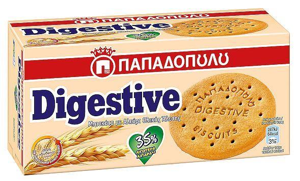 Παπαδοπούλου Μπισκότα Digestive με 35% Λιγότερα Λιπαρά Παπαδοπούλου (250g)