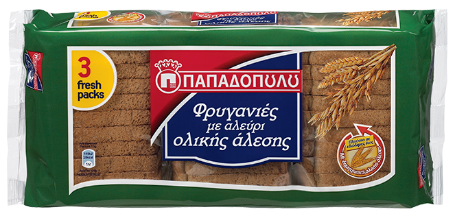 Φρυγανιές Ολικής Άλεσης Παπαδοπούλου (240 g)