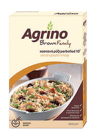 Ρύζι 10 λεπτών Καστανό Agrino (500 g)