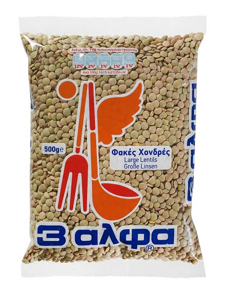 Φακές Χονδρές 3αλφα (500 g)
