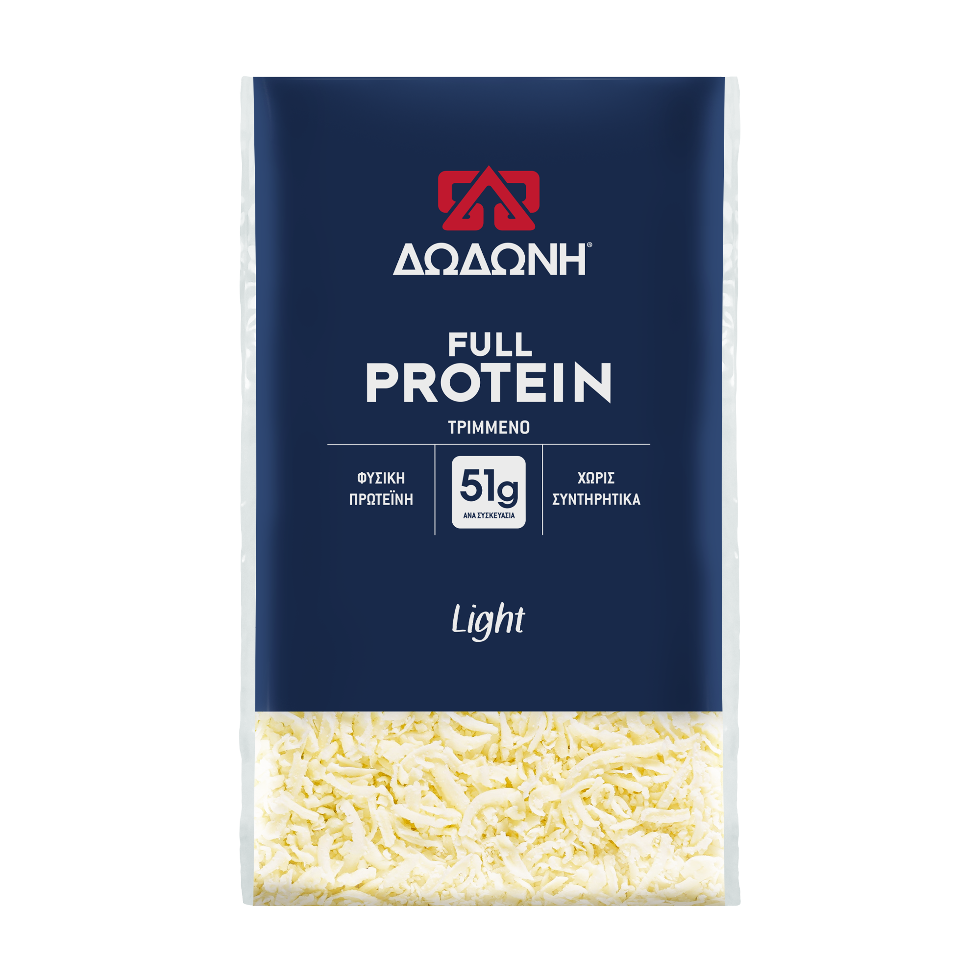 ΔΩΔΩΝΗ Α.Ε. Τυροκομικό Προϊόν Full Protein Τριμμένο ΔΩΔΩΝΗ (150g)