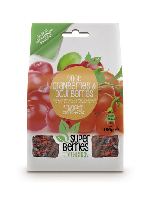 Αποξηραμένα Cranberries & Goji Berries Super Berries Collection (160g)