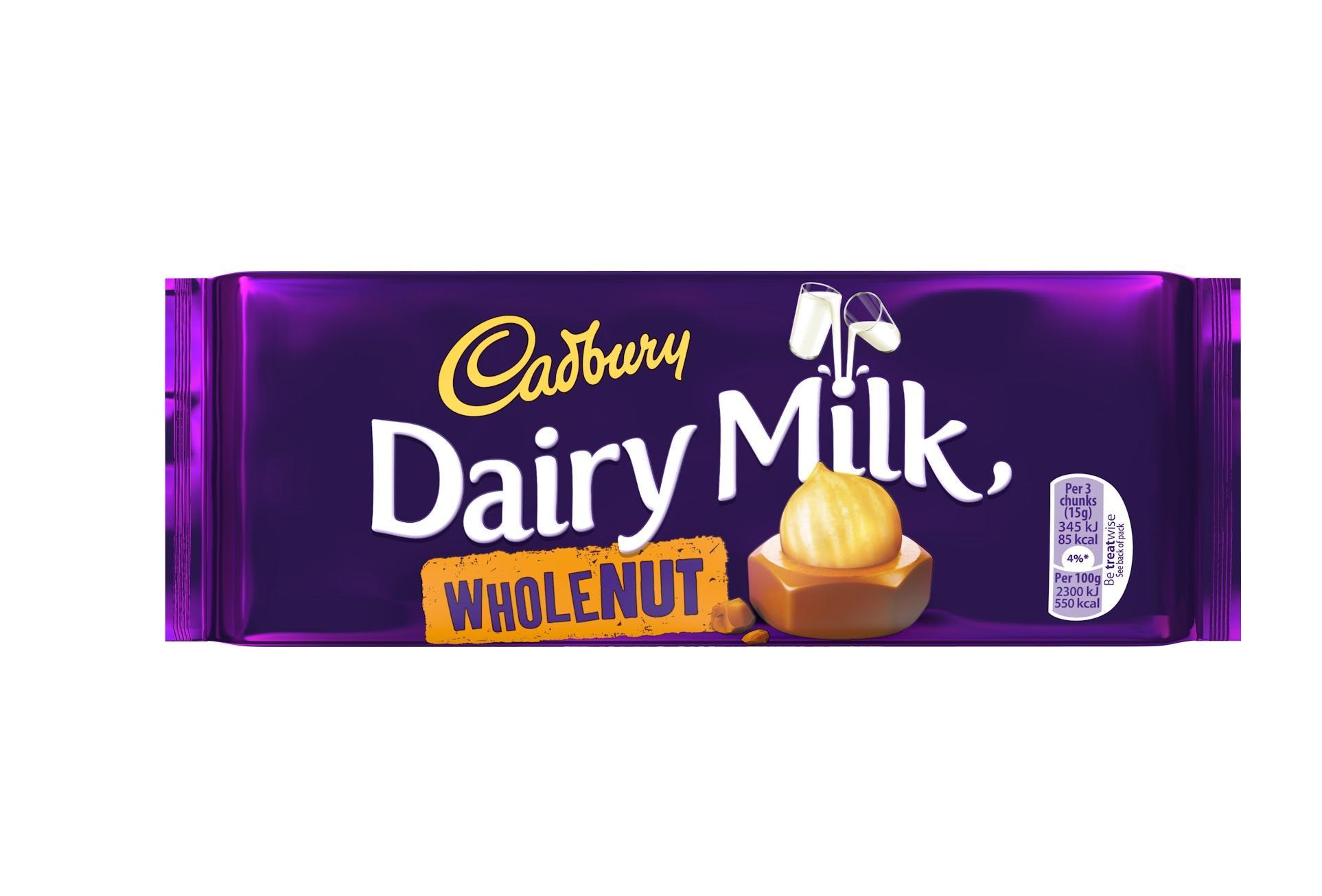 Σοκολάτα Γάλακτος Με Ολόκληρα Φουντούκια Whole Nuts Cadbury (120 g) 4100005991