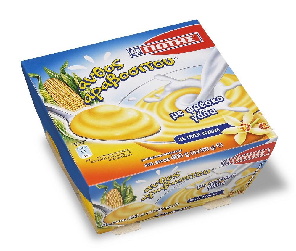 Άνθος Αραβοσίτου Βανίλια Γιώτης (4×100 g)