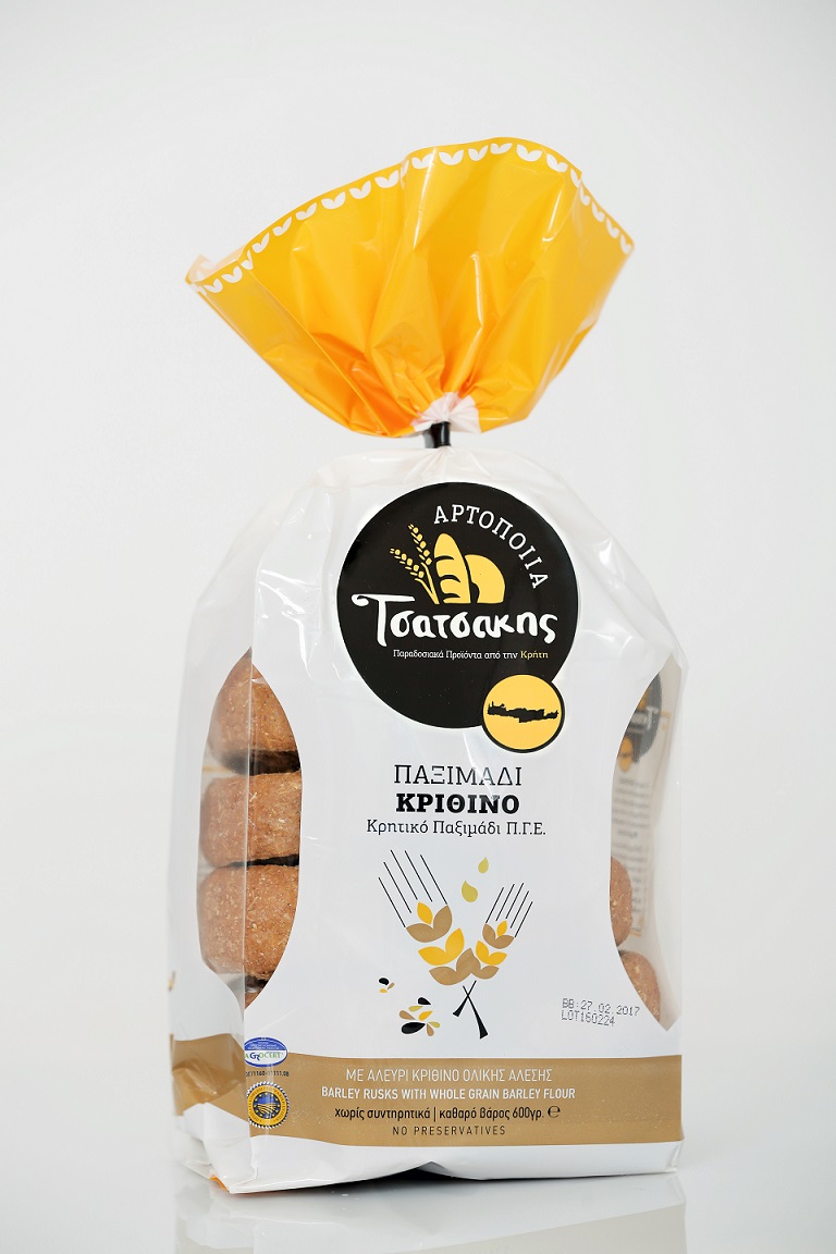 Παξιμάδι Κριθαρένιο Π.Γ.Ε. Τσατσάκης (600g)