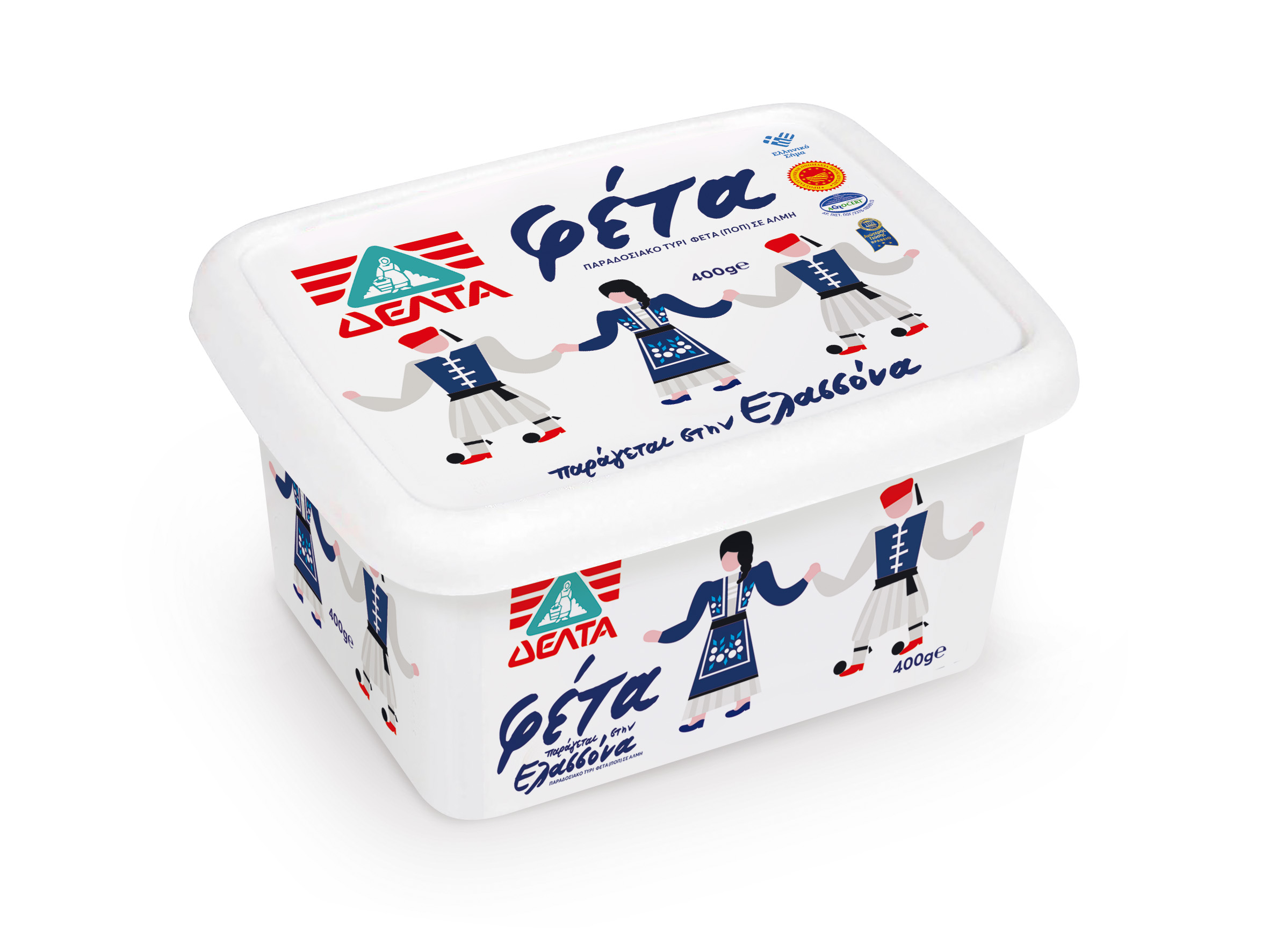 Τυρί Φέτα Π.Ο.Π.σε τάπερ Δέλτα (400 g)