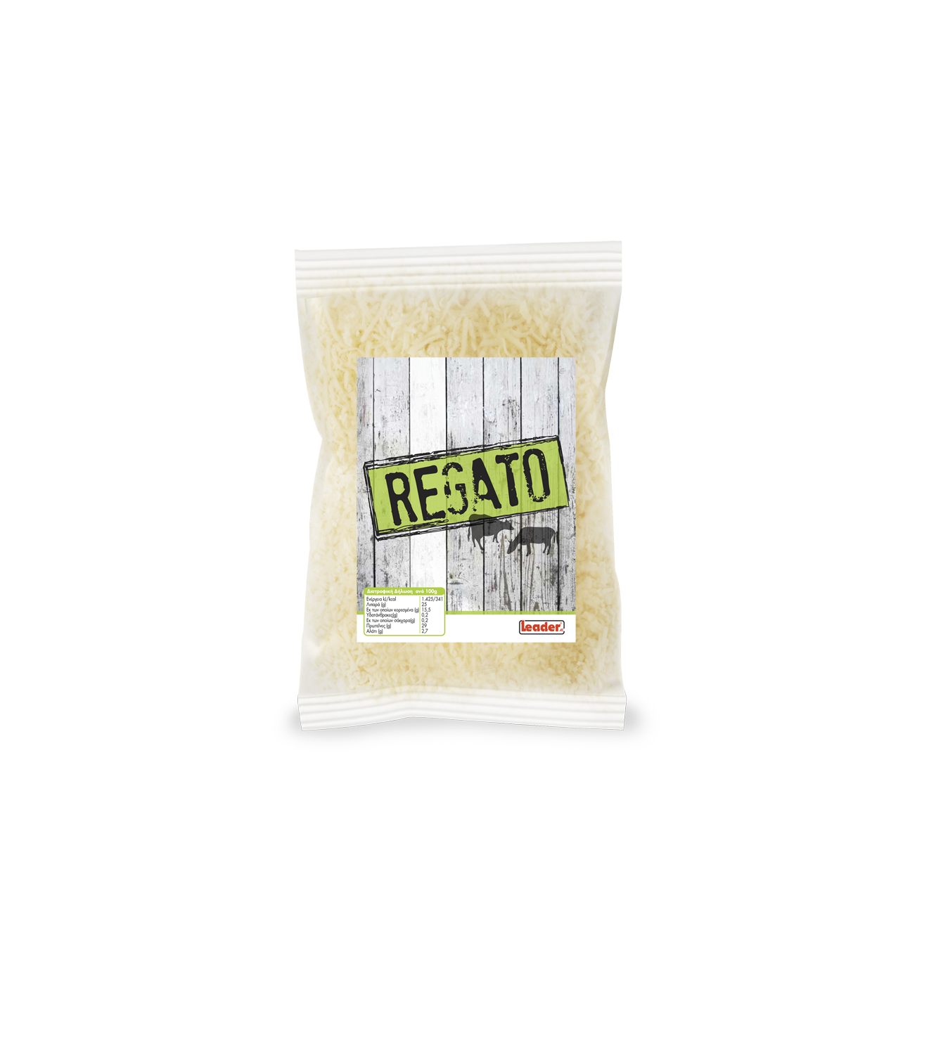 Τυρί Regato τριμμένο Leader (400 g)