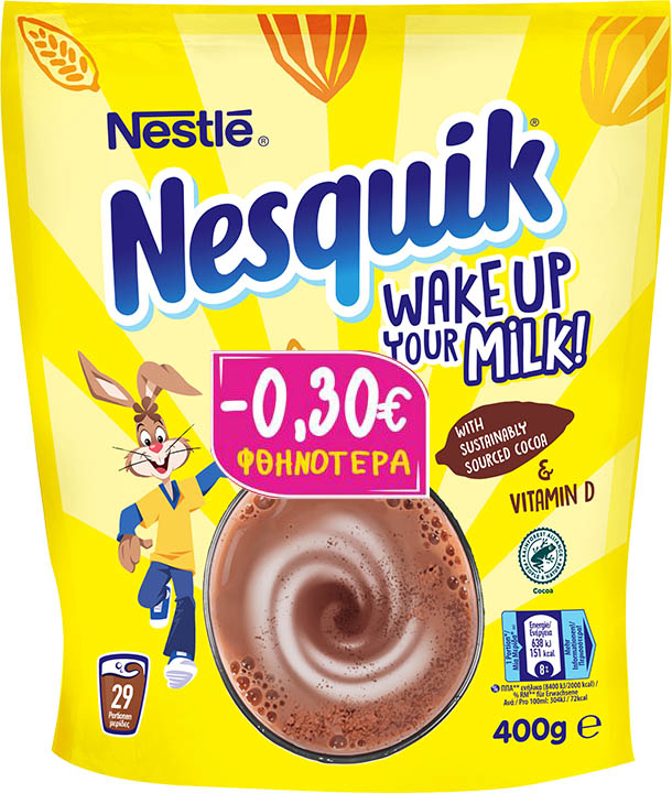 Στιγμιαίο Ρόφημα Κακάο Nesquik (400g) -0,30€