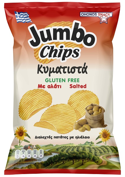 Chips Κυματιστά με Αλάτι Jumbo (130g)