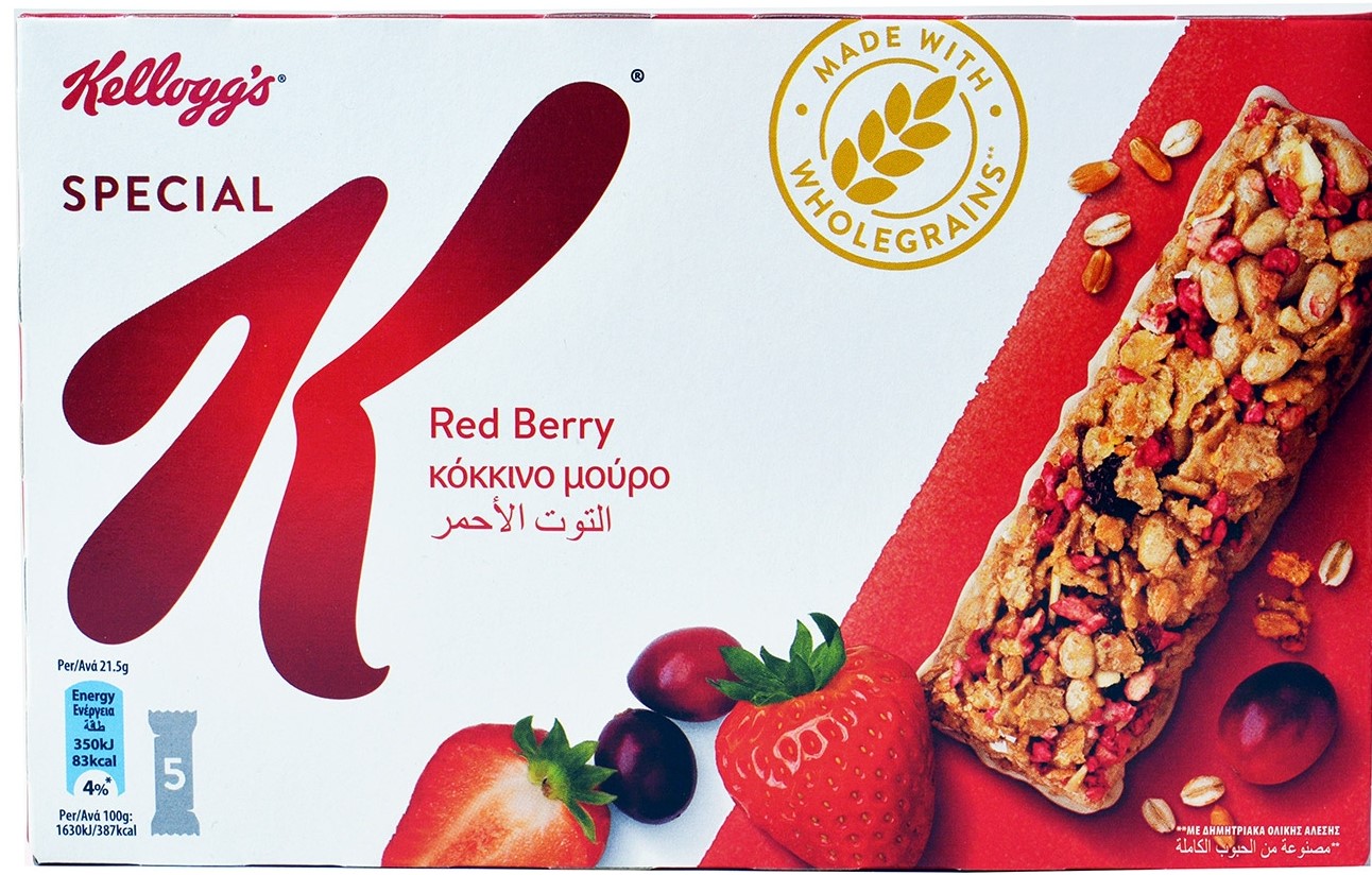 Μπάρες Δημητριακών Special K Red Berry Kellogg’s (5x27g)