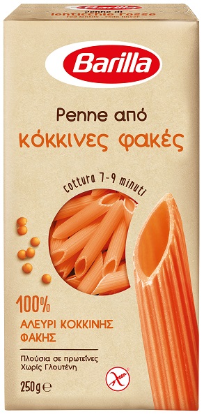 Πέννες από Κόκκινη Φακή Barilla (250g)