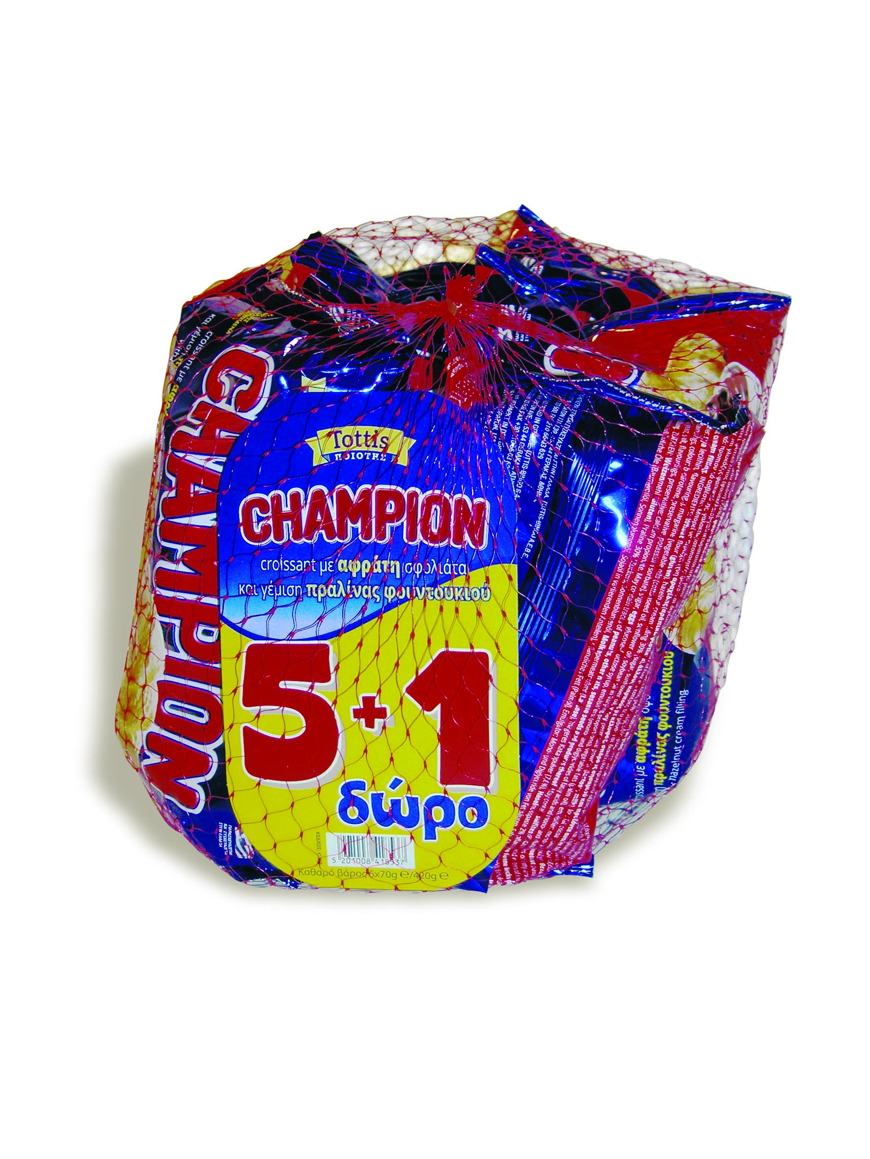 Κρουασάν Κρέμα Πραλίνα Champion (6×70 g) 5+1 Δώρο