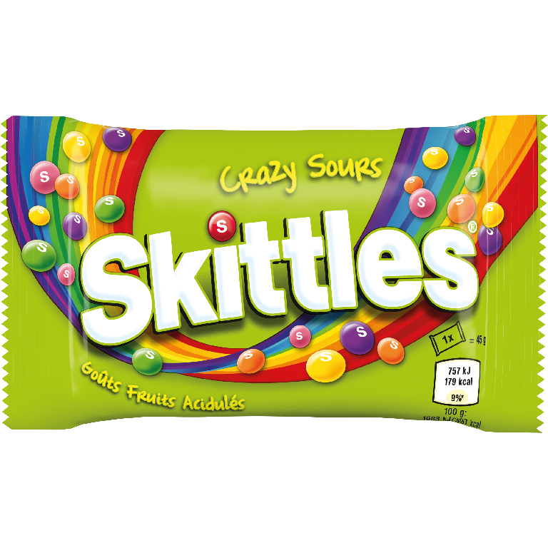 Καραμέλες με Γεύση Φρούτων Sour Skittles (45 g)