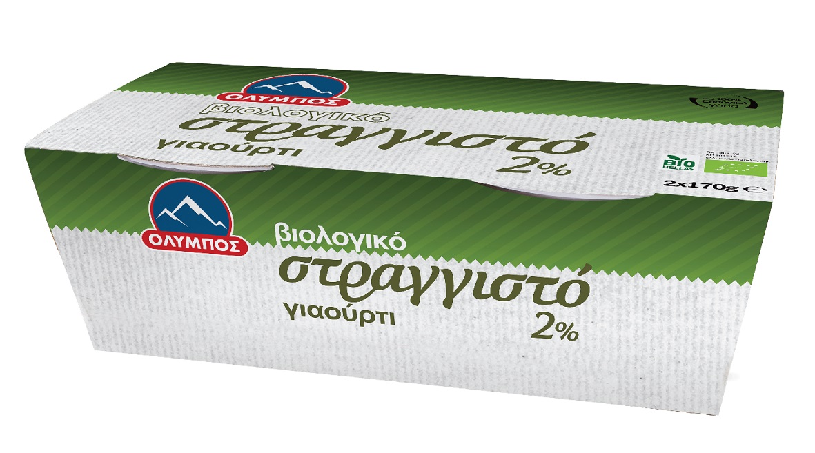 Βιολογικό Γιαούρτι Στραγγιστό 2% Λιπαρά ΟΛΥΜΠΟΣ (2x170g)