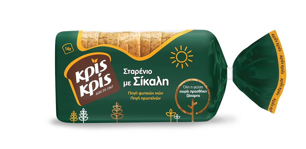 Ψωμί του τοστ Σταρένιο με Σίκαλη Κρις Κρις (360 g)