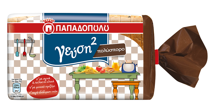 Ψωμί για Τόστ “Γεύση2” Πολύσπορο Παπαδοπούλου (380 g)