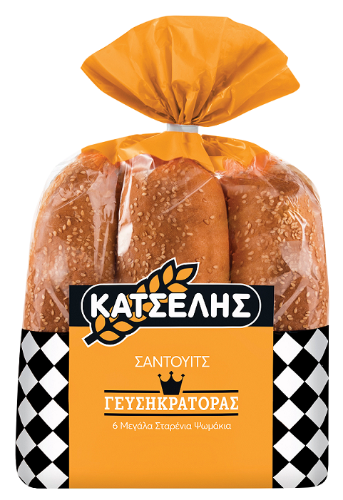 Καραμολέγκος Ψωμάκια για Σάντουιτς Σταρένια "Γευσηκράτορας" 6 τεμ, Κατσέλης (546g)