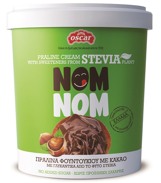 Πραλίνα Φουντουκιού με Στέβια Nom Nom Oscar (400g)