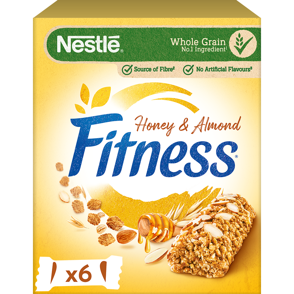 Μπάρες Δημητριακών Fitness με Μέλι & Αμύγδαλα Nestle (6×23,5g)