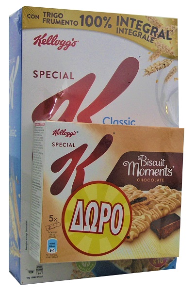 Δημητριακά Special K Kellogg’s (500g) + Μπισκότα Special K Σοκολάτα Kellogg’s (5x25g) 1+1 Δώρο