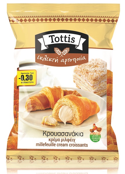 Κρουασανάκια με Κρέμα Μιλφέιγ Ζυμώματα Τόττης (300g) -0,30€