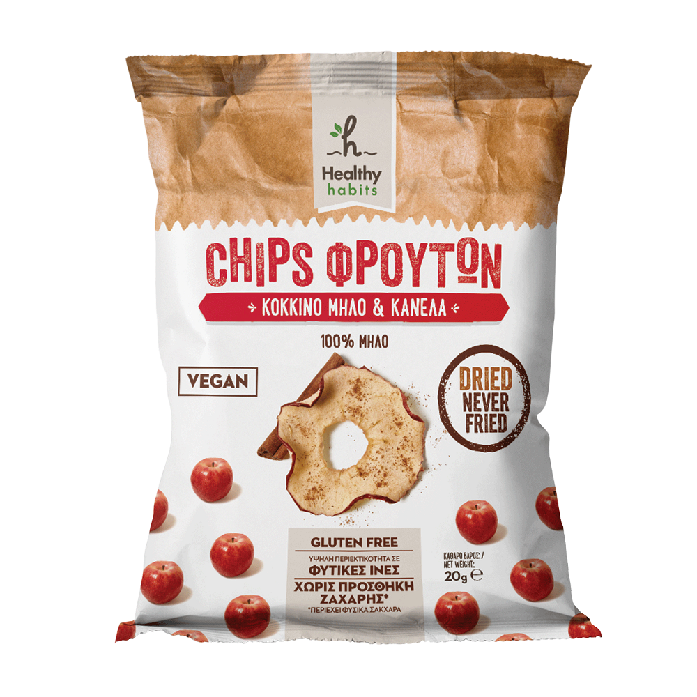 Chips Φρούτων Μήλο & Κανέλα Healthy habits (20g)